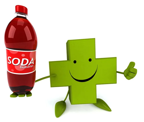 Pharmacy cross with soda — Stock Photo, Image