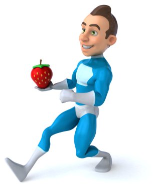 Çilek ile eğlenceli süper kahraman