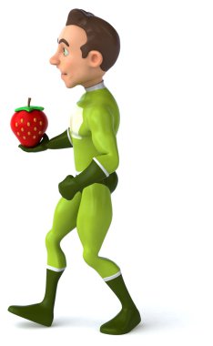 Çilek ile eğlenceli süper kahraman