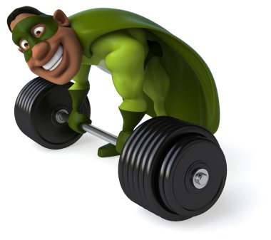 süper kahraman ağırlıkları ile eğlenceli