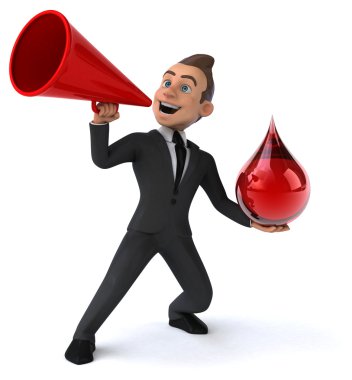 Eğlenceli karikatür işadamı