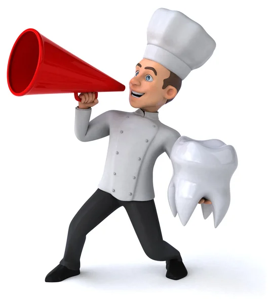 Fun chef with tooth — Stock Photo, Image