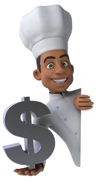 Fun chef with dollar sign — Stock Photo, Image