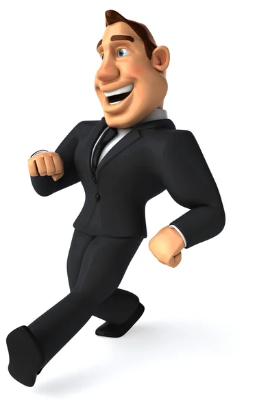 Fun businessman in suit — Stock Photo, Image