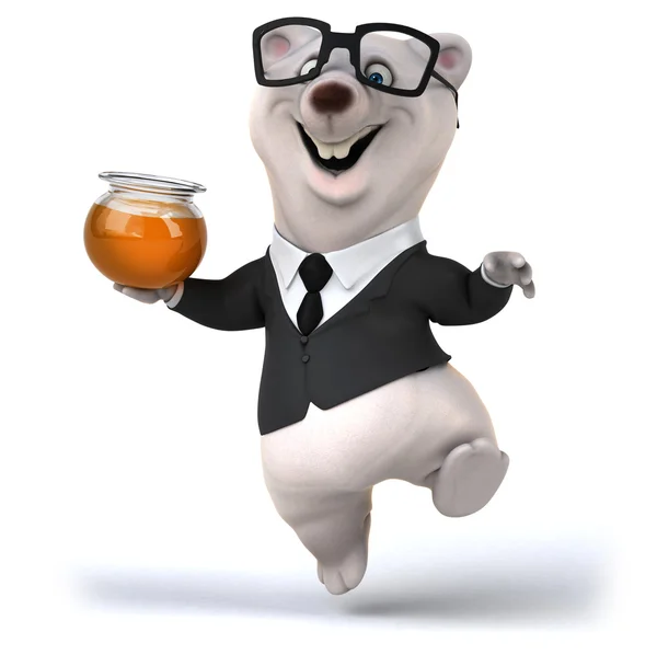 White bear zakenman — Stockfoto