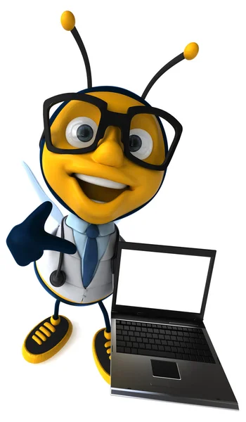 Leuke cartoon bee — Stockfoto