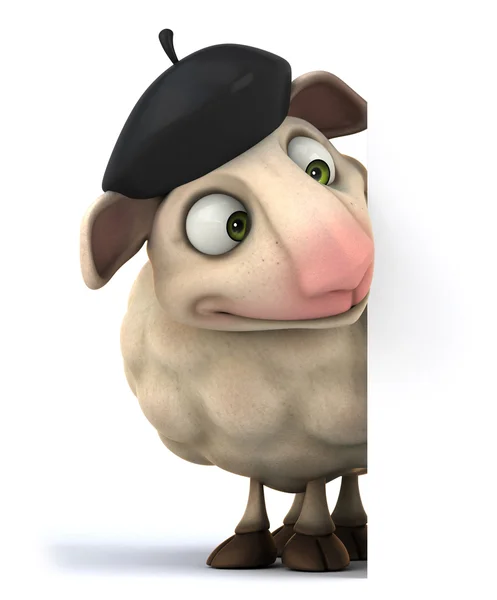 Fun cartoon sheep — Stock Photo, Image