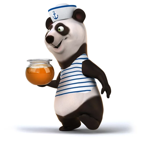 Urso panda divertido — Fotografia de Stock