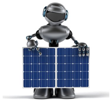 Güneş panelleri ile eğlenceli robot