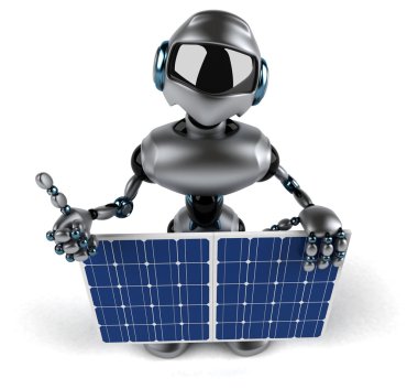 Güneş panelleri ile eğlenceli robot