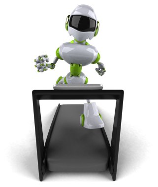 robot bir koşu bandı üzerinde eğlenceli
