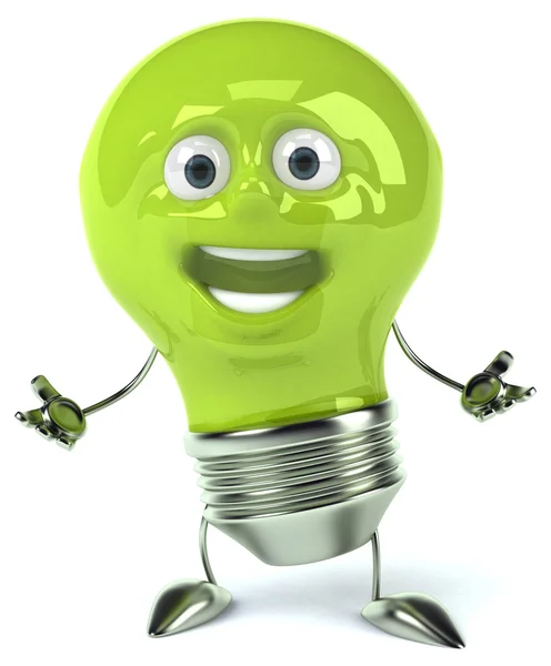 Divertido lâmpada de desenho animado — Fotografia de Stock