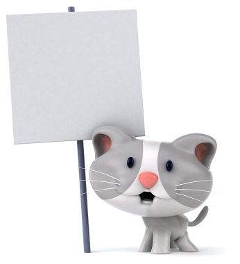 eğlenceli bir karikatür kedi