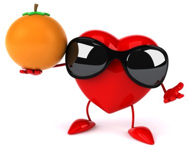 Eğlenceli çizgi film kalp