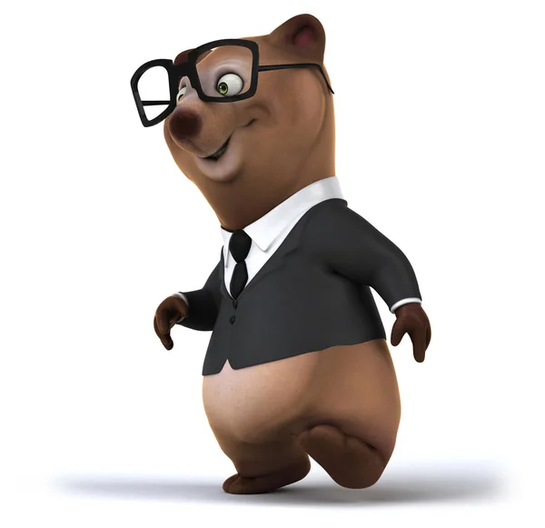 Urso de negócios divertido — Fotografia de Stock