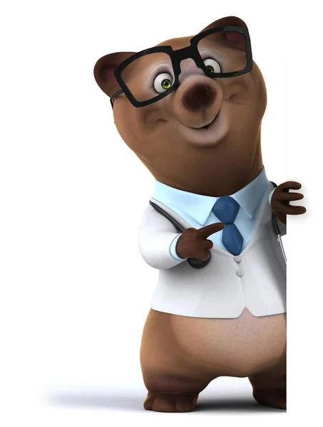 Fun bear doctor — Stock Photo, Image