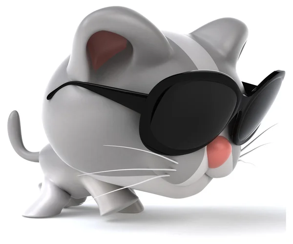 Весела кішка в сонцезахисних окулярах — стокове фото