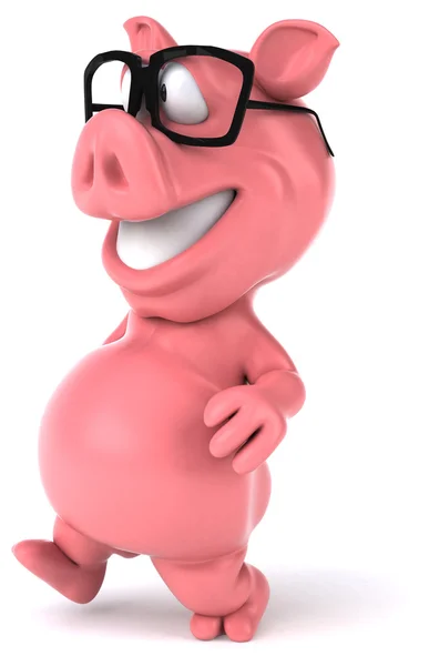 Porco engraçado dos desenhos animados — Fotografia de Stock