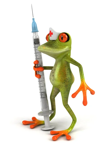 Fun cartoon frog — Stock Photo, Image