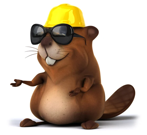 Fun cartoon beaver — Stock Photo, Image