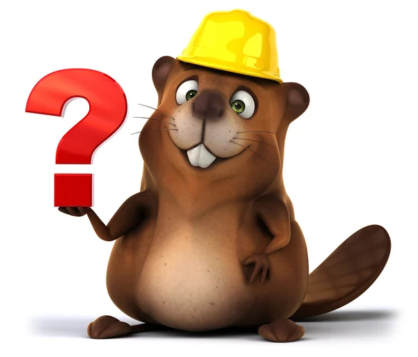 Fun cartoon beaver — Stock Photo, Image