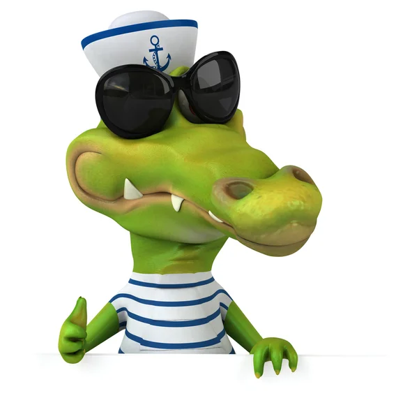 Funny cartoon crocodile — Stock Photo, Image