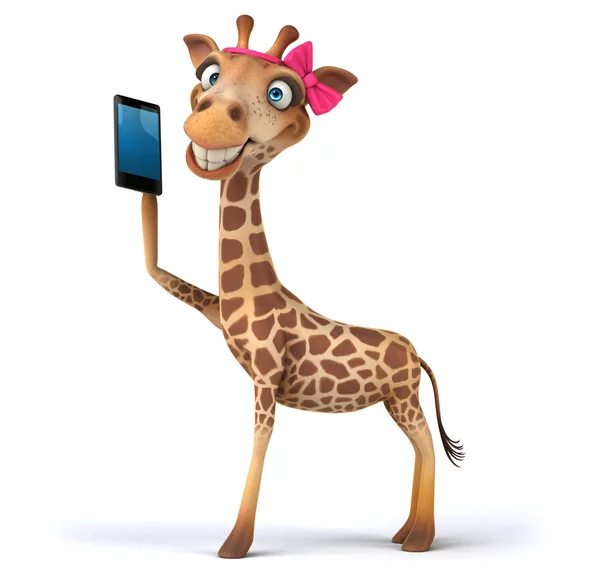 Grappige tekenfilm Giraffe — Stockfoto