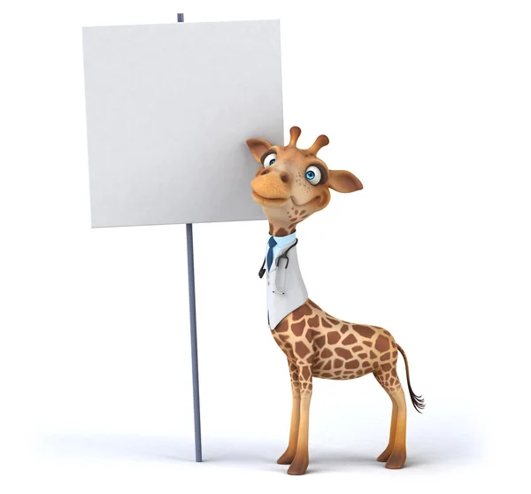 Doktor zábavná žirafa — Stock fotografie