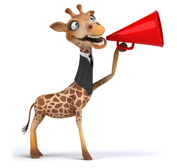 Roliga tecknade giraff — Stockfoto
