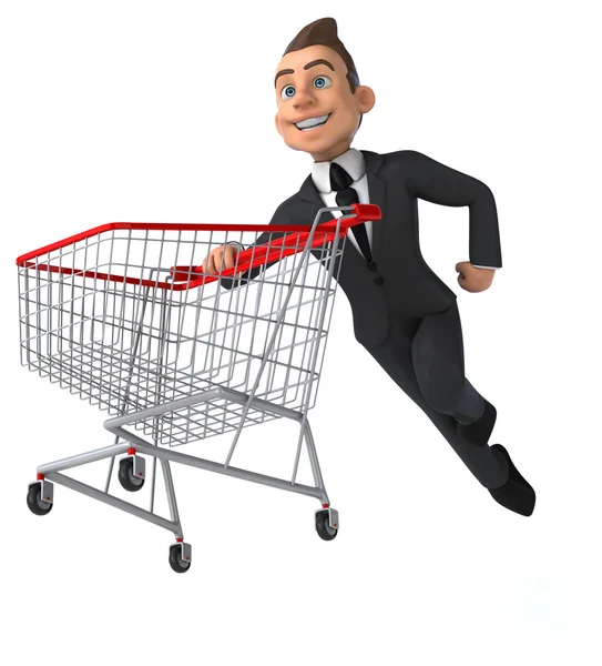 Fun cartoon businessman — Stock Photo, Image