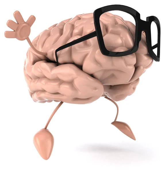 Fun cartoon brain — Stock Photo, Image