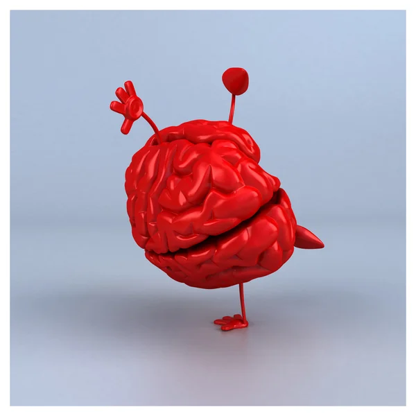 Fun cartoon brain — Stock Photo, Image