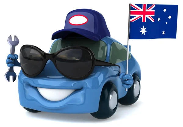 Fun auto met vlag van Australië — Stockfoto