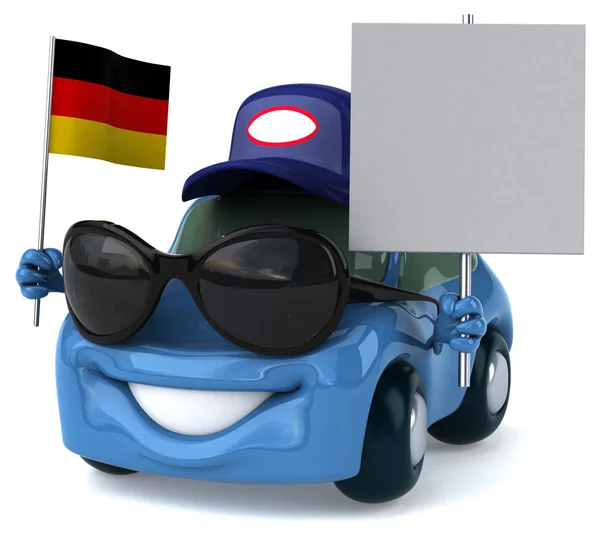 ドイツの国旗が付いている楽しい車 — ストック写真
