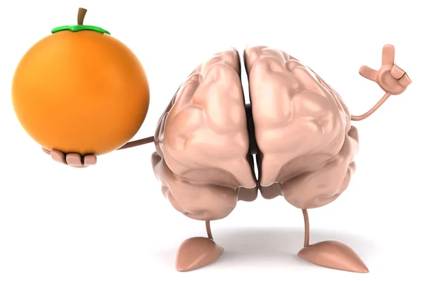 Fun cartoon brain — Stock Photo, Image