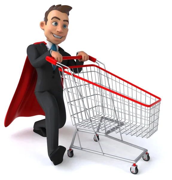 Cartoon-Superunternehmer — Stockfoto