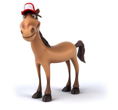 Eğlenceli çizgi film at