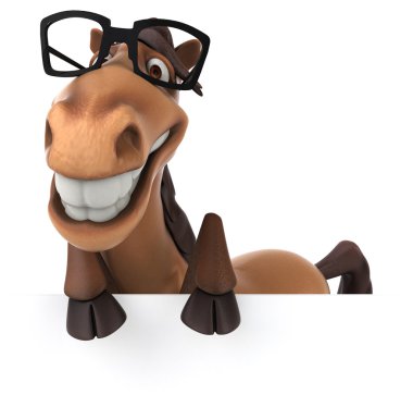 Eğlenceli çizgi film at