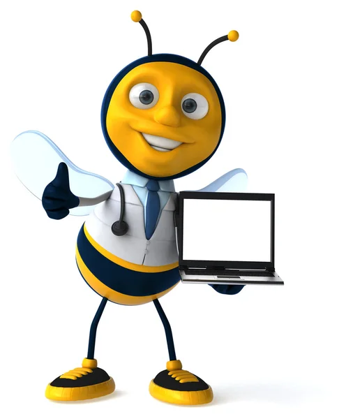 Leuke cartoon bee — Stockfoto