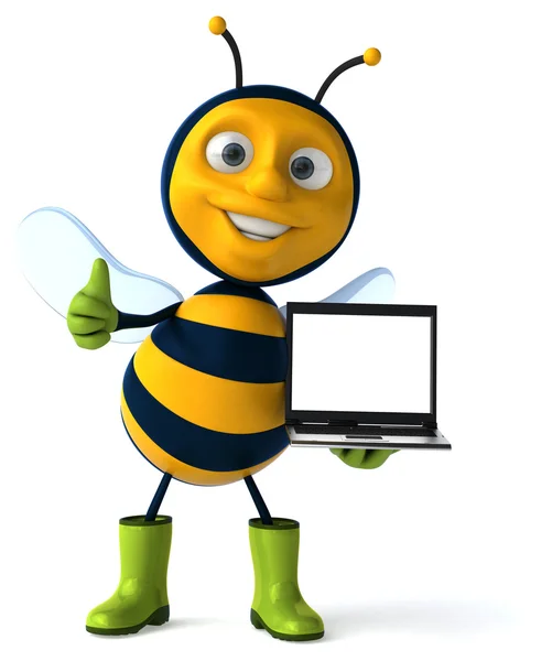 Leuke cartoon bee — Stockfoto