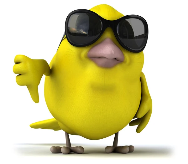 Cartoon gul fågel — Stockfoto