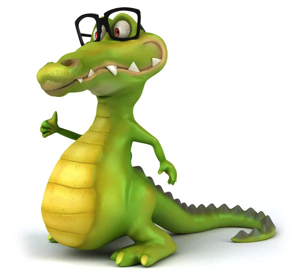 Crocodile amusant dans des lunettes — Photo