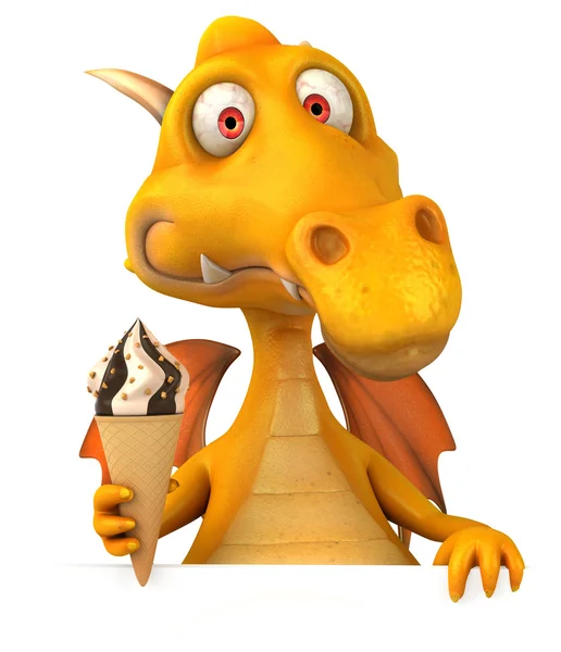 Diversão dragão dos desenhos animados — Fotografia de Stock