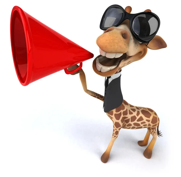 Fun giraffe in suit — Stock Photo, Image