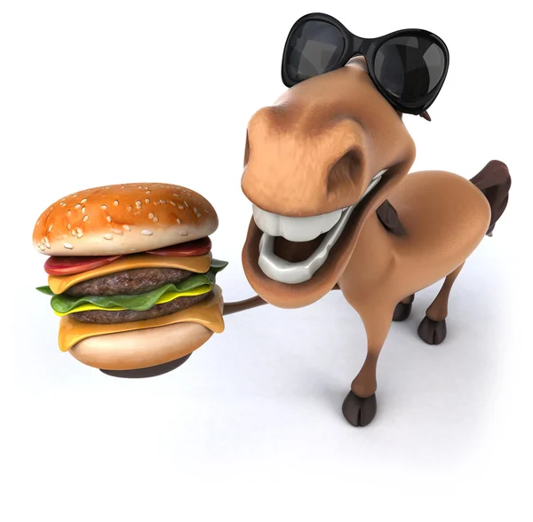 Fun cartoon horse — Stock Photo, Image