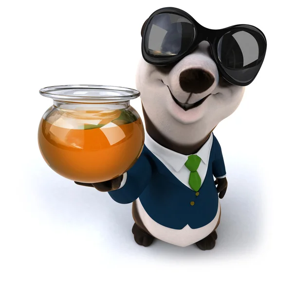 Panda zábava karikatura — Stock fotografie