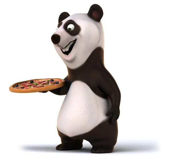 Roliga tecknade panda — Stockfoto