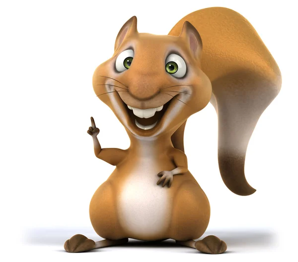 Divertente scoiattolo cartone animato — Foto Stock