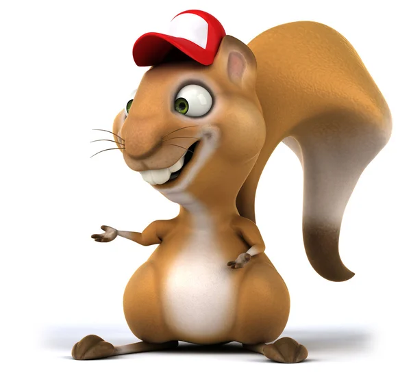 Fun cartoon squirrel — Stock Photo, Image