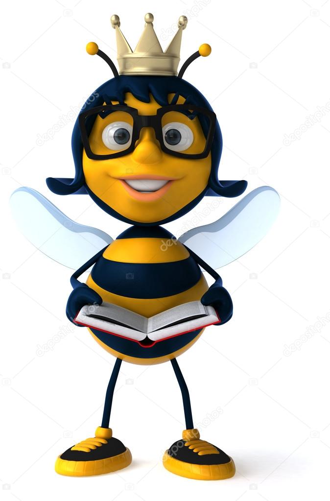 Funny cartoon bee